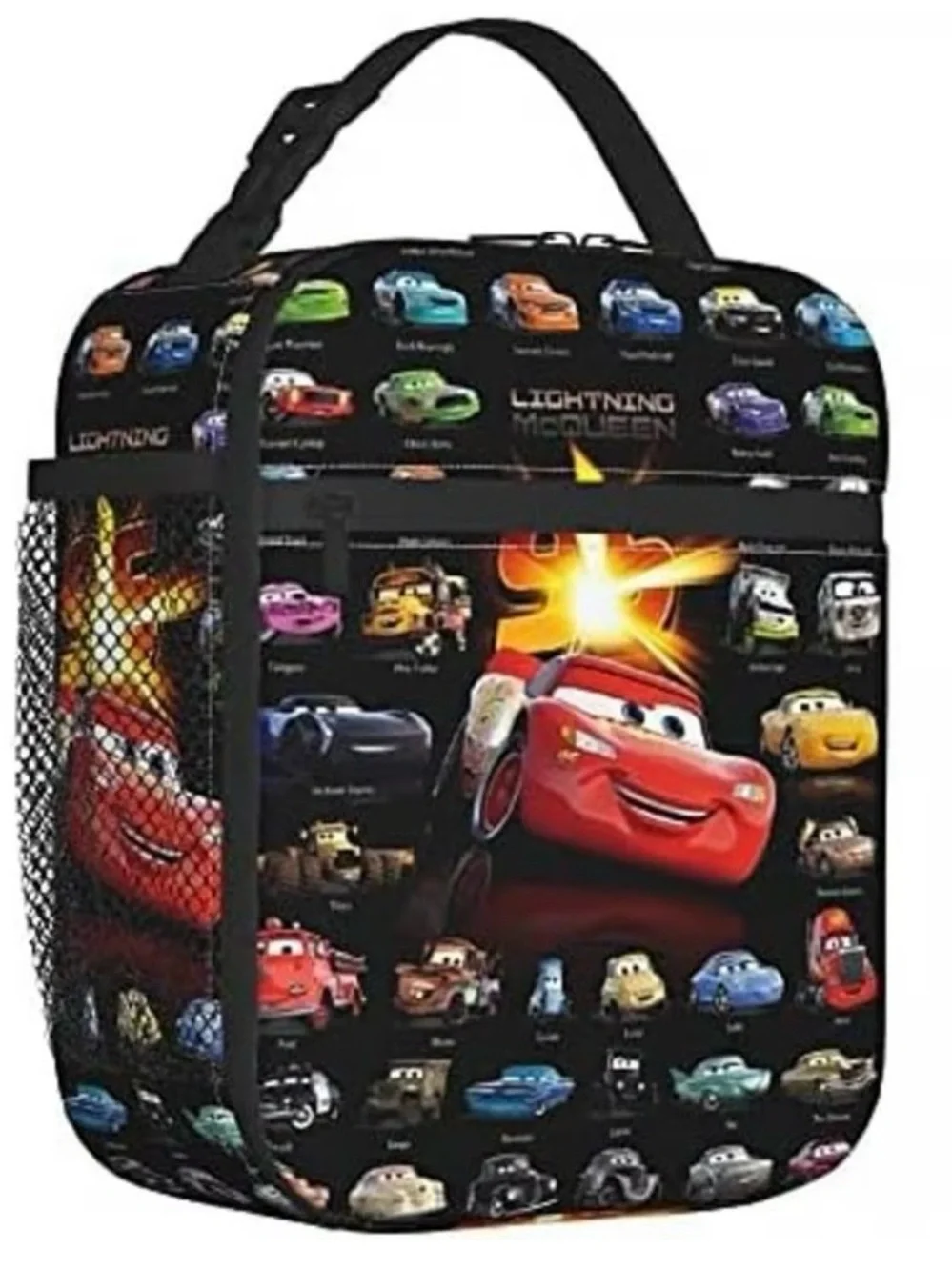 3 pc Cars 95 Lightning McQueen School Backpack, Lunch Box/Bag & Pencil Case New!